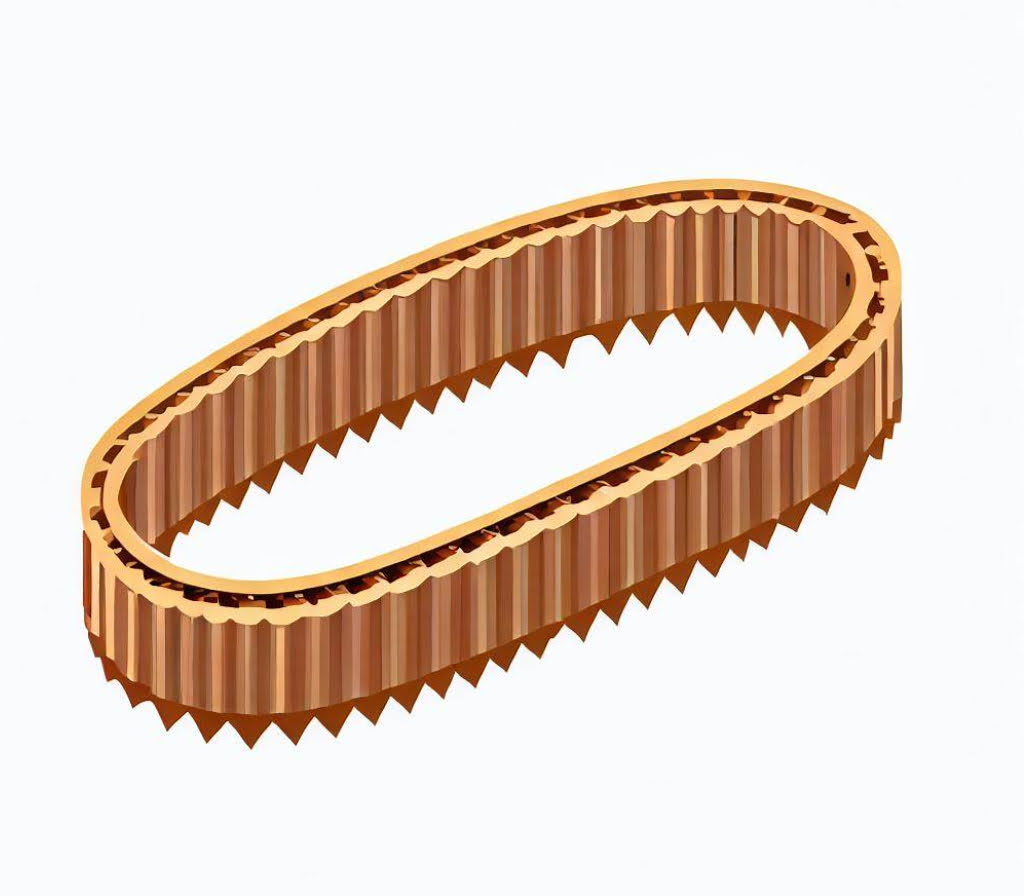 single sided toothed trapezoid timing belt