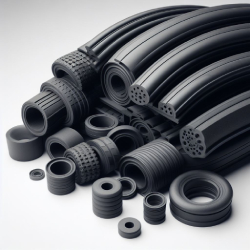 Metal insert extrusions rubber seals