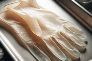 Silicone rubber medical gloves